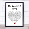 U2 The Sweetest Thing White Heart Song Lyric Quote Music Print