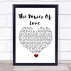 Dalton Harris ft James Arthur The Power Of Love White Heart Song Lyric Quote Music Print