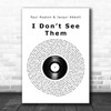 Paul Heaton & Jacqui Abbott I Dont See Them Vinyl Record Song Lyric Quote Music Print