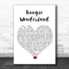 Earth, Wind And Fire Boogie Wonderland White Heart Song Lyric Quote Music Print