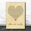 Scouting For Girls She's So Lovely Vintage Heart Song Lyric Quote Music Print