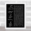 Jeff Lynne's ELO When I Was A Boy Black Script Song Lyric Quote Music Print