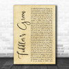 The Irish Rovers Fiddlers Green Rustic Script Song Lyric Quote Music Print