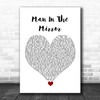 Michael Jackson Man In The Mirror White Heart Song Lyric Quote Music Print