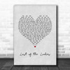 The Courteeners Last of the Ladies Grey Heart Song Lyric Quote Music Print