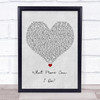 Jack Savoretti What More Can I Do Grey Heart Song Lyric Quote Music Print