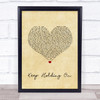 Avril Lavigne Keep Holding On Vintage Heart Song Lyric Quote Music Print