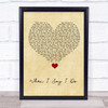 Matthew West When I Say I Do Vintage Heart Song Lyric Quote Music Print