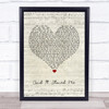 Van Morrison And It Stoned Me Script Heart Song Lyric Quote Music Print