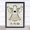 The Beatles In My Life Music Script Angel Song Lyric Quote Music Print