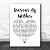 Aerosmith Seasons Of Wither White Heart Song Lyric Quote Music Print