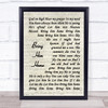 Alfie Boe Bring Him Home Vintage Script Song Lyric Quote Music Print