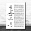 Four Tops Loco In Acapulco White Script Song Lyric Quote Music Print