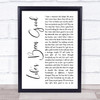 Joe Walsh Life's Been Good White Script Song Lyric Quote Music Print