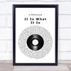 Lifehouse It Is What It Is Vinyl Record Song Lyric Quote Music Print