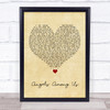 Alabama Angels Among Us Vintage Heart Song Lyric Quote Music Print