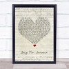 U2 Song For Someone Script Heart Song Lyric Quote Music Print