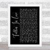 Hamilton, Joe Frank & Reynolds Fallin' In Love Black Script Song Lyric Quote Music Print