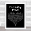 Super Furry Animals Fire In My Heart Black Heart Song Lyric Quote Music Print