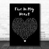 Super Furry Animals Fire In My Heart Black Heart Song Lyric Quote Music Print