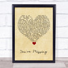 Bruce Springsteen You're Missing Vintage Heart Song Lyric Quote Music Print
