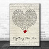 Riley Clemmons Fighting For Me Script Heart Song Lyric Quote Music Print