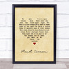 Black Sabbath Planet Caravan Vintage Heart Song Lyric Quote Music Print