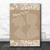 Marvin Gaye & Diana Ross Pledging My Love Burlap & Lace Song Lyric Music Wall Art Print