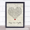 Cliff Richard Miss You Nights Script Heart Song Lyric Quote Music Print