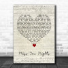 Cliff Richard Miss You Nights Script Heart Song Lyric Quote Music Print