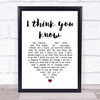 Todd Rundgren I think you know White Heart Song Lyric Quote Music Print Todd Rundgren I think you know White Heart Song Lyric Quote Music Print