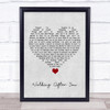 Foo Fighters Walking After You Grey Heart Song Lyric Quote Music Print