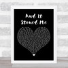 Van Morrison And It Stoned Me Black Heart Song Lyric Quote Music Print