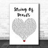 Soul Asylum String Of Pearls White Heart Song Lyric Quote Music Print