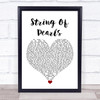 Soul Asylum String Of Pearls White Heart Song Lyric Quote Music Print