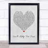Rob Thomas Can't Help Me Now Grey Heart Song Lyric Quote Music Print