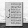 Switchfoot Souvenirs Grey Rustic Script Song Lyric Quote Music Print