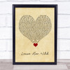 Tyler Rich Leave Her Wild Vintage Heart Song Lyric Quote Music Print