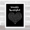 Owl City Vanilla Twilight Black Heart Song Lyric Quote Music Print
