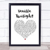 Owl City Vanilla Twilight White Heart Song Lyric Quote Music Print