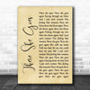 The La's There She Goes Rustic Script Song Lyric Quote Music Print