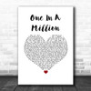 Aaliyah One In A Million White Heart Song Lyric Quote Music Print