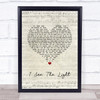 TANGLED I See The Light Script Heart Song Lyric Quote Music Print