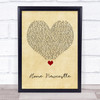 Busker Home Newcastle Vintage Heart Song Lyric Quote Music Print