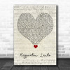 CNCO Reggaeton Lento Script Heart Song Lyric Quote Music Print