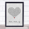 Edward Sharpe And The Magnetic Zeros That's What's Up Grey Heart Song Lyric Quote Music Print