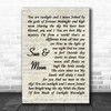 Miss Saigon Musical Sun And Moon Vintage Script Song Lyric Quote Music Print