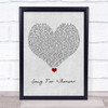 The Beautiful South Song For Whoever Grey Heart Song Lyric Quote Music Print