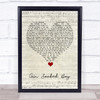 The Divine Comedy Gin Soaked Boy Script Heart Song Lyric Quote Music Print