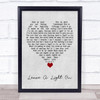 Belinda Carlisle Leave A Light On Grey Heart Song Lyric Quote Music Print